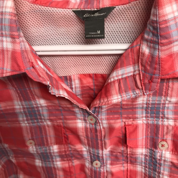 Eddie Bauer Women’s Plaid Travel / Hiking Shirt US M - Picture 4 of 5